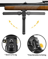 CVLIFE 7.5-10.6 Inches shoulder-mount Bipod Compatible with M-rail and Picatinny, view 5
