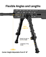 CVLIFE 7.5-9 Inches shoulder-mount Bipod Compatible with m-rail Bipod, view 3