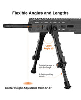 CVLIFE 7.5-9 Inches shoulder-mount Bipod Compatible with M-Rail, view 2