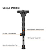 CVLIFE 7.5-9 Inches shoulder-mount Bipod Compatible with M-Rail, view 3