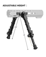 CVLIFE 7.5-9 Inches shoulder-mount Bipod for M-Rail with 2 Point Sling, view 4