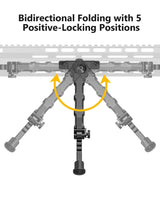 CVLIFE 7.5-9 Inches shoulder-mount Bipod for M-Rail with 2 Point Sling, view 5