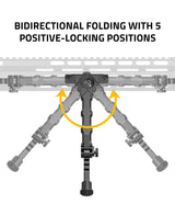 CVLIFE 7.5-9 Inches shoulder-mount Bipod for M-Rail with Two Point shoulder-mount Sling, view 5