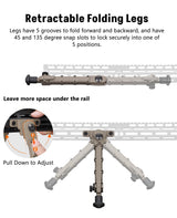 CVLIFE 7.5"-9" shoulder-mount Bipod Compatible with M-Rail, view 3