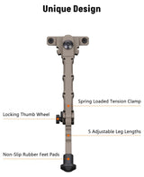 CVLIFE 7.5"-9" shoulder-mount Bipod Compatible with M-Rail, view 4