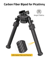 CVLIFE 7.8-10.6 Inches 30% Carbon Fiber shoulder-mount Bipod Picatinny Mount, view 2