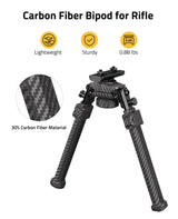 CVLIFE 7.8-10.6 Inches Bipod 30% Carbon Fiber Compatible with M-Rail, view 2