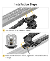 CVLIFE 7.8-10.6 Inches Bipod 30% Carbon Fiber Compatible with M-Rail, view 5
