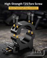 CVLIFE 7075 Aluminum 30mm Scope Rings Compatible with Picatinny and More, view 6