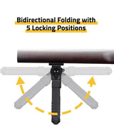 CVLIFE 8"-11" shoulder-mount Bipod for Sling Swivel Stud, view 5