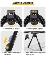 CVLIFE 8"-11" shoulder-mount Bipod for Sling Swivel Stud, view 6