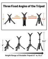 CVLIFE 8-15.5 Inches Shooting Tripod with 360° Rotate V Yoke Holder, view 4