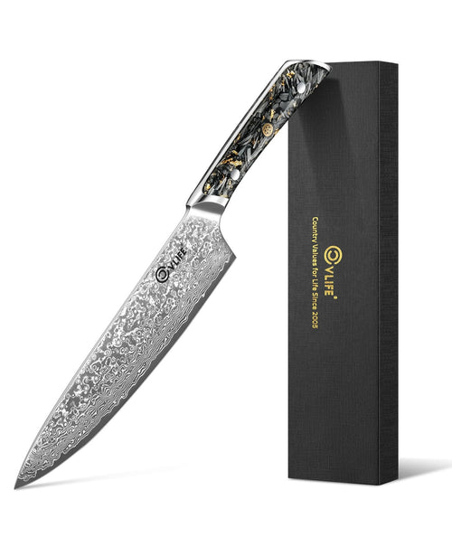 CVLIFE 8 Damascus Steel Knife with High Carbon 10Cr15Mov Core