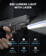 CVLIFE 800 Lumens Light Combo Rechargeable, view 2