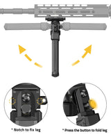 CVLIFE 7.7-10.6 Inches shoulder-mount Bipod Compatible with m-rail, view 3