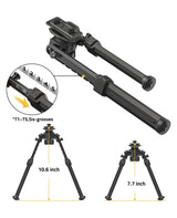 CVLIFE 7.7-10.6 Inches shoulder-mount Bipod Compatible with m-rail, view 4