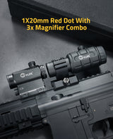 CVLIFE EagleTalon Red Dot Sight with 3X Magnifier Combo, view 2