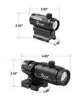 CVLIFE EagleTalon Red Dot Sight with 3X Magnifier Combo, view 3