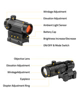 CVLIFE EagleTalon Red Dot Sight with 3X Magnifier Combo, view 4