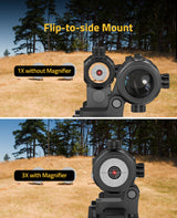 CVLIFE EagleTalon Red Dot Sight with 3X Magnifier Combo, view 6