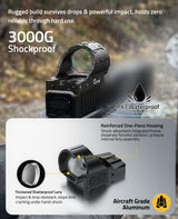 CVLIFE Auto-Brightness Red Dot Sight - 2 40MOA 3-Reticle, view 6