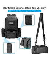 CVLIFE Backpack Bag Assault Pack Detachable Rucksack, view 3