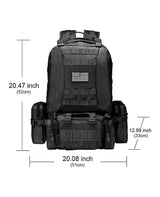 CVLIFE Backpack Rucksack 60L Large Assault Pack, view 4
