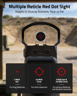 CVLIFE BearMight Auto-Brightness Red/Green Dot Sight for RMS RMSc, view 2