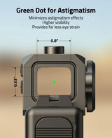 CVLIFE BearMight Solar Enclosed Green Dot Sight for ACRO, view 6