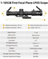 CVLIFE BearPower 1-10x28 FFP LPVO Scope with Cantilever Mount, view 6