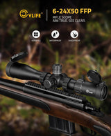 CVLIFE BearPower 6-24x50 FFP Scope with MOA Illuminated Reticle, view 5