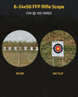 CVLIFE BearPower 6-24x50 FFP Scope with MOA Illuminated Reticle, view 6