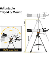 CVLIFE BearPower 90mm Aperture 800mm Professional High Powered Telescope for Adults, view 5