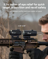 CVLIFE BearPower Solar Multi Reticle Red Dot and 5X Magnifier Combo, view 4