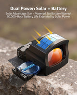 CVLIFE BearSwift Solar Red/Green Dot Sight for RMS RMSc, view 2