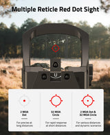 CVLIFE BearSwift Solar Red/Green Dot Sight for RMS RMSc, view 4