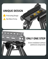 CVLIFE Bipod 6-9 Inch Lightweight shoulder-mount Bipod for M-Rail, view 4