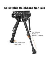 CVLIFE Bipod Compatible with m-rail Bipod 6-9 Inch shoulder-mount Bipods for Hunting, view 2