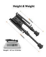 CVLIFE Bipod Compatible with m-rail Bipod 6-9 Inch shoulder-mount Bipods for Hunting, view 3