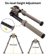 CVLIFE 7.5-10.6 Inches shoulder-mount Bipod for Hunting, view 5