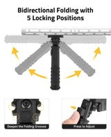 CVLIFE 7.5-10 inches shoulder-mount Bipod Quick Release compatible with M-Rail, view 4