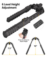 CVLIFE 7.5-10 inches shoulder-mount Bipod Quick Release compatible with M-Rail, view 5