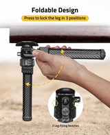 CVLIFE 7.5-10.6 Inches shoulder-mount Bipods Sling Stud Mount 30% Carbon Fiber, view 5