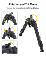CVLIFE Bipods shoulder-mount Bipod Compatible with m-rail Bipod, view 3