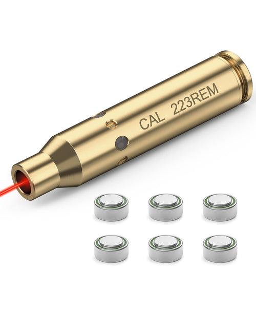 CVLIFE Bore Sight 223 5.56mm Laser Sight Red Dot Boresighter with Batteries