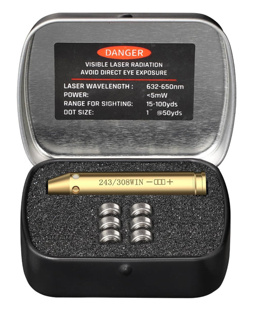 CVLIFE Bore Sight .243 308 with Extra Batteries