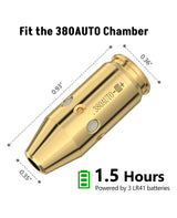 CVLIFE Bore Sight .380AUTO Red Laser Bore Sighter with 6pcs Batteries, view 3