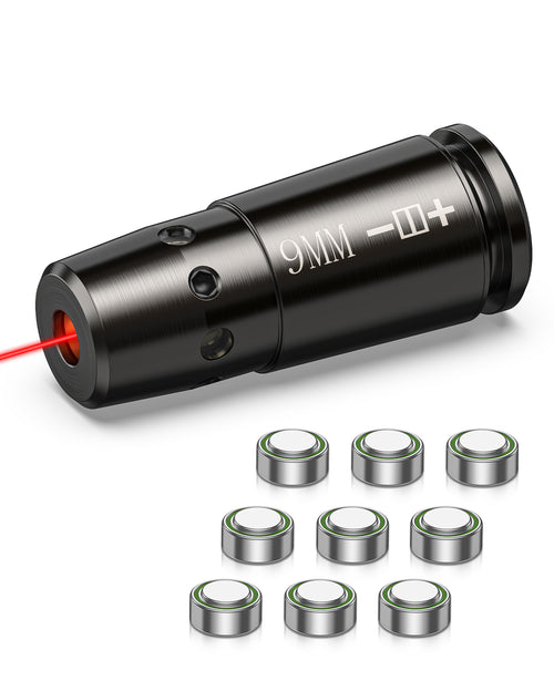 CVLIFE Bore Sighting Laser 9mm Laser Bore Sighter with Batteries