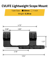 CVLIFE 30mm Cantilever Scope Mounts 7075 Aluminum Scope Mount, view 6