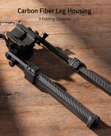 CVLIFE 7.5-10.6 Inches Carbon Fiber Bipod for shoulder-mount, view 6